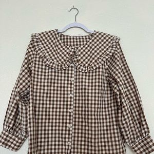 Vestique Gingham S, Peter Pan collar